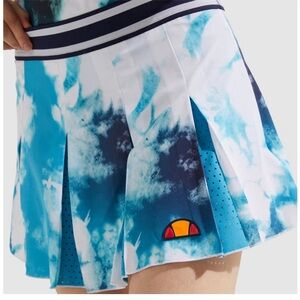 Ellesse Caletta Skort Tie Dye Pleated Mini Skirt w/Built In Shorts - 6